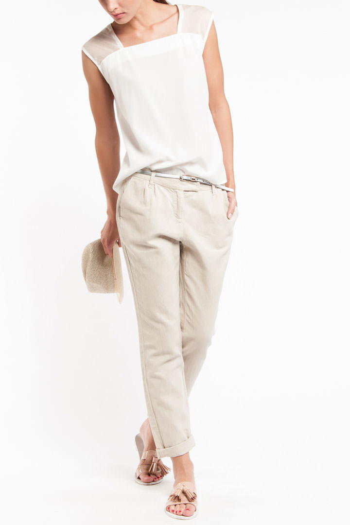 Фото товара 8096, летние льняные женские брюки